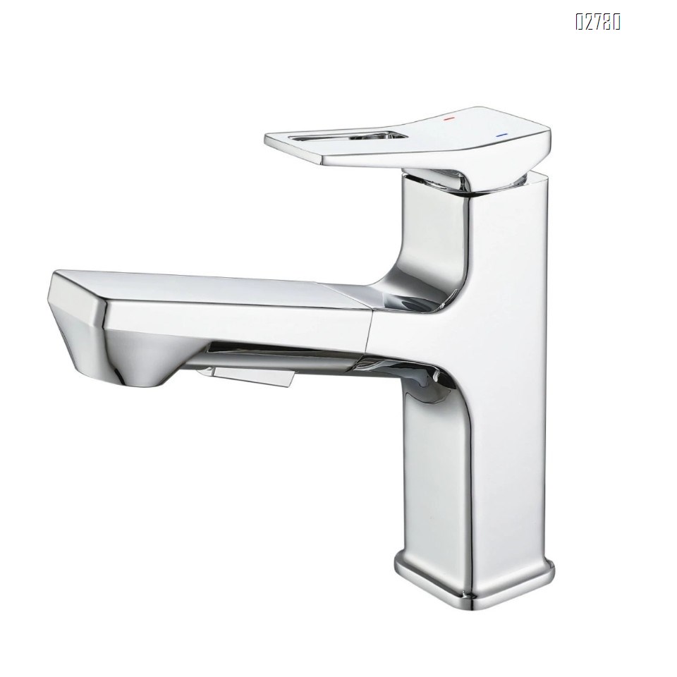 Luxury Zinc Alloy Pull-out minimalist baisn  faucet cold and hot water bathroom wash for toilet  basin faucet