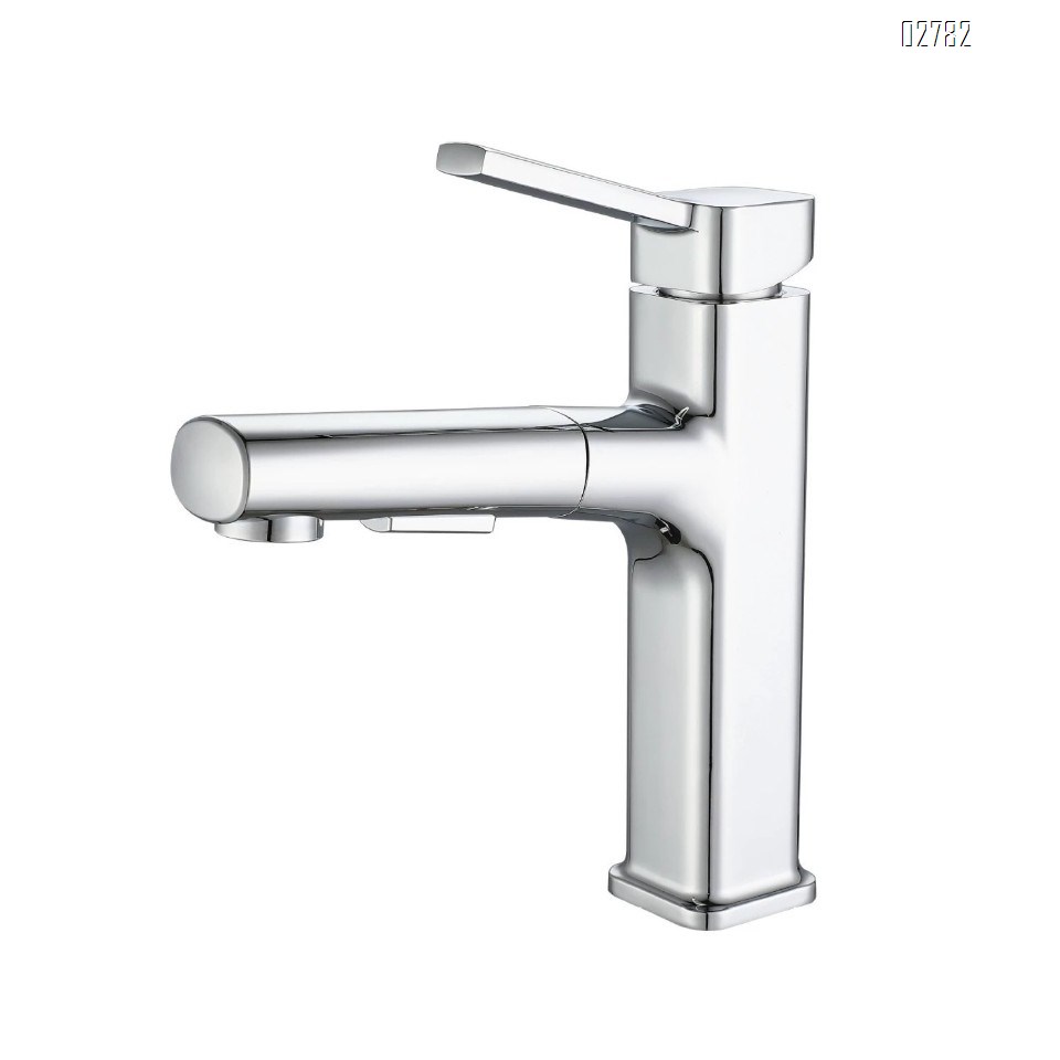 Modern style Zinc alloy Pull-out cold and hot water basin faucet splash-proof rotatable home wash basin bathroom toilet with Brushed finished