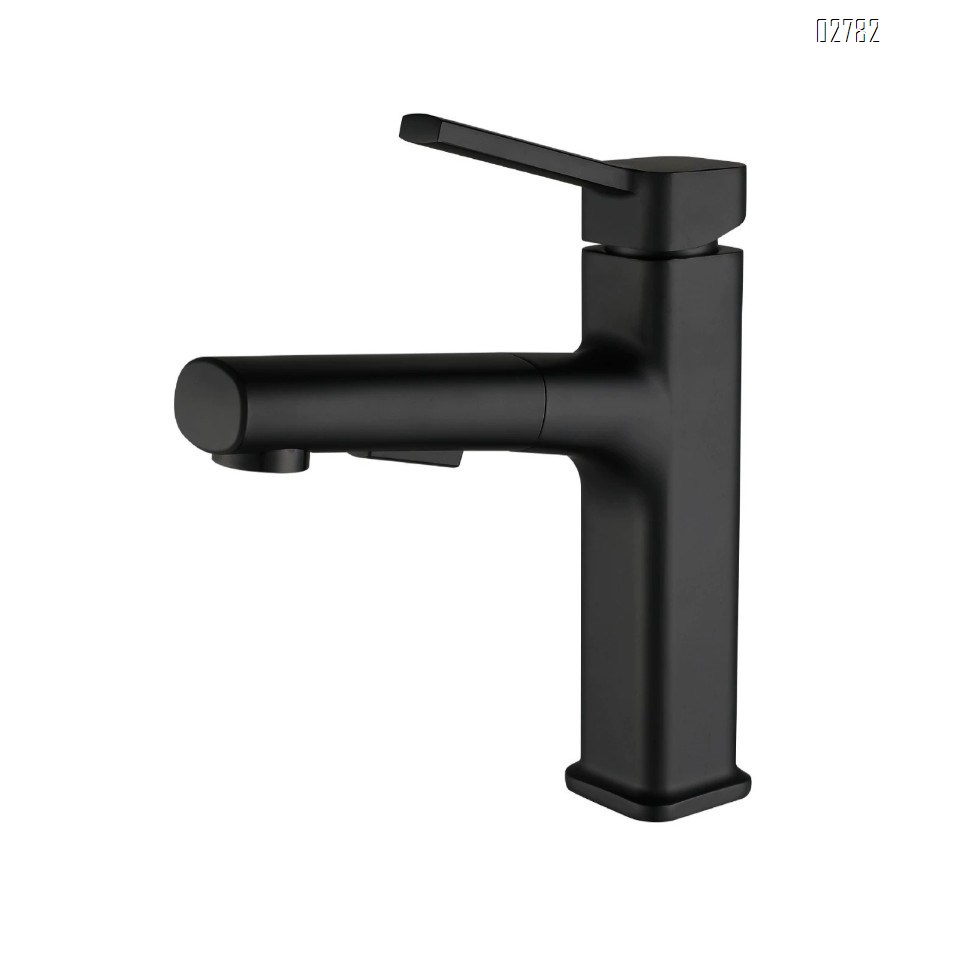Modern style Zinc alloy Pull-out cold and hot water basin faucet splash-proof rotatable home wash basin bathroom toilet with Brushed finished