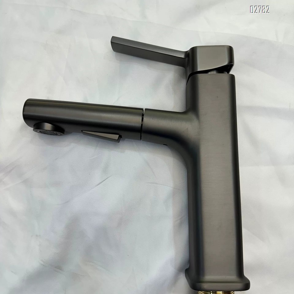 Modern style Zinc alloy Pull-out cold and hot water basin faucet splash-proof rotatable home wash basin bathroom toilet with Brushed finished