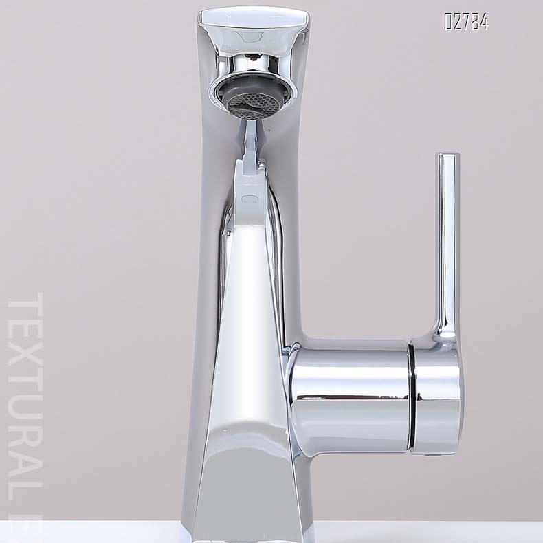 High-end Simple Brass Hot and Cold Basin Faucet Bathroom Under-counter Sink Ceramic Valve Core Tap with Brushed Finished