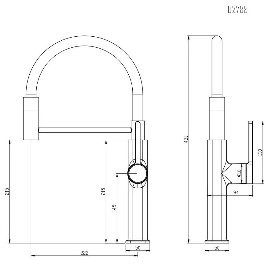 Full Brass double mode kitchen faucet 360 degree rotatable multi-directional wash basin sink cold and hot water tap