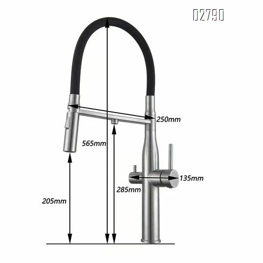 304 stainless steel brushed kitchen faucet water purifier three-in-one wash basin sink cold and hot water faucet