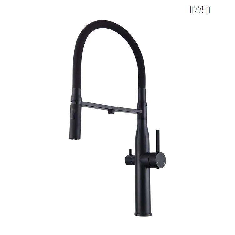 304 stainless steel brushed kitchen faucet water purifier three-in-one wash basin sink cold and hot water faucet