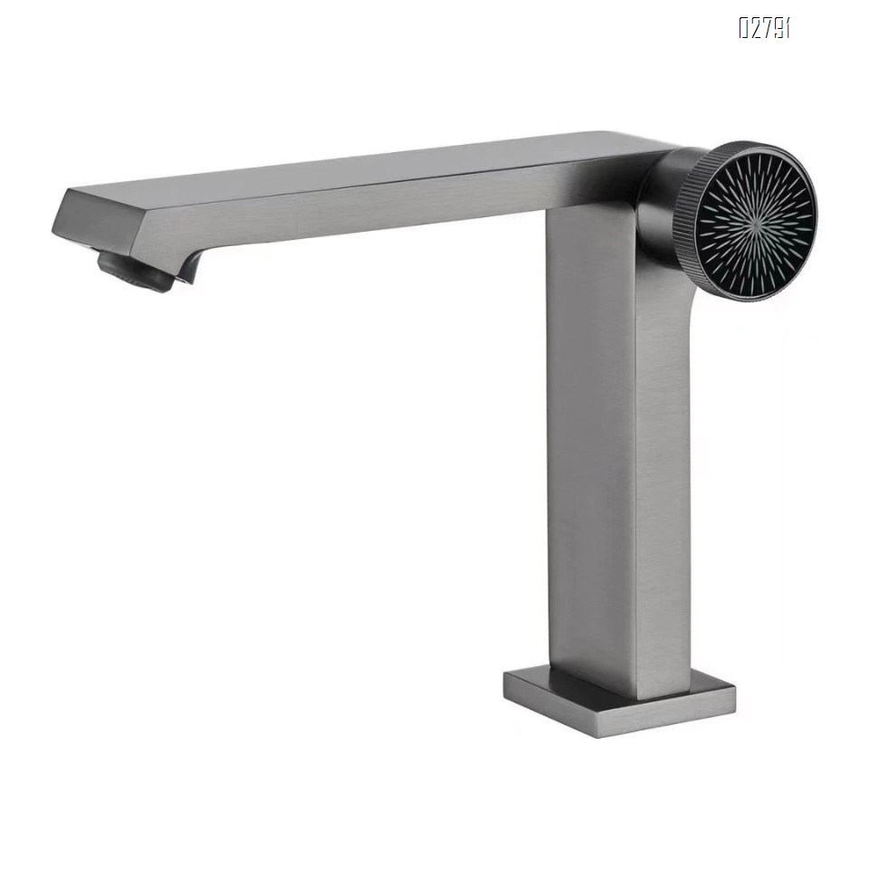 Luxury Brass basin faucet with unique handwheel switch for wash basin and bathroom vanity home use cold and hot water tap