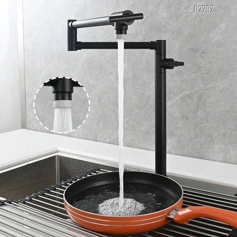 all Brass double switch folding faucet vertical kitchen stove balcony single cold water faucet with Chrome Finished