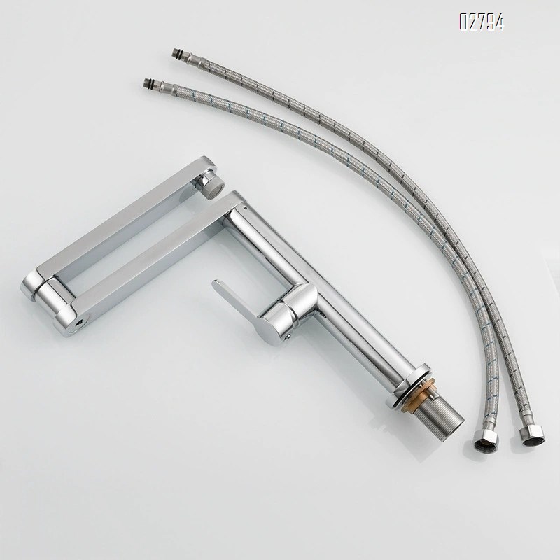Brass Folding kitchen faucet sink wash basin extendable multi-directional cold and hot water rotating tap wash basin faucet
