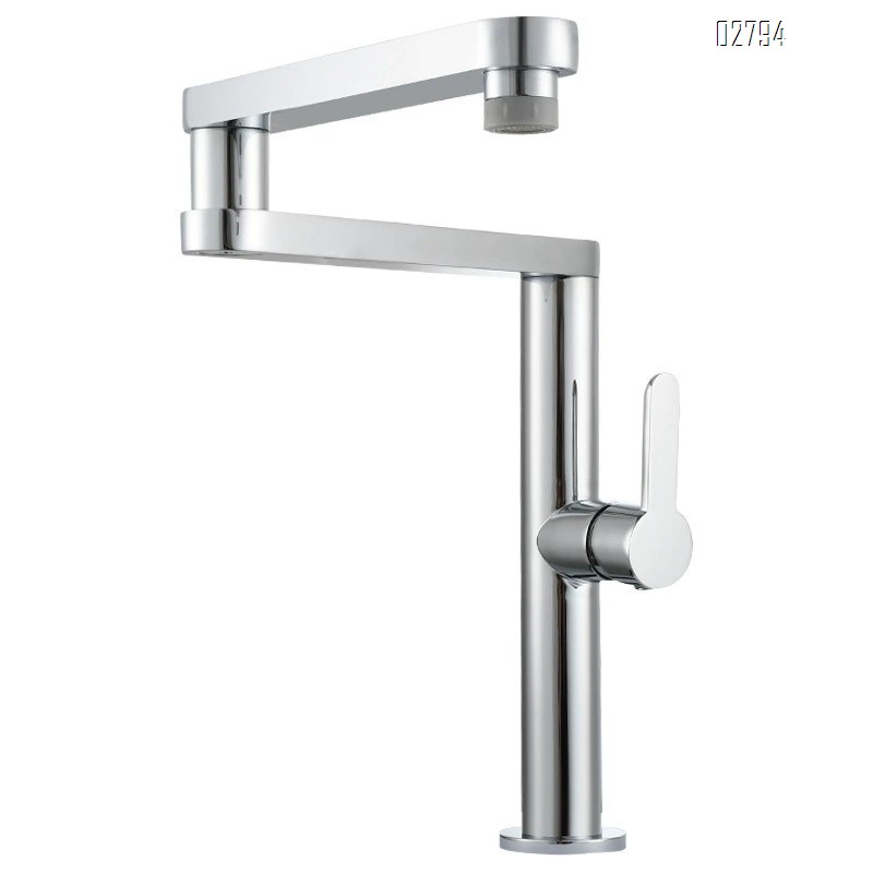 Brass Folding kitchen faucet sink wash basin extendable multi-directional cold and hot water rotating tap wash basin faucet