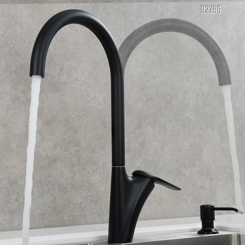 all Brass kitchen faucet with cold and hot water tap swivel spout for sink and basin for home use Chrome Finished