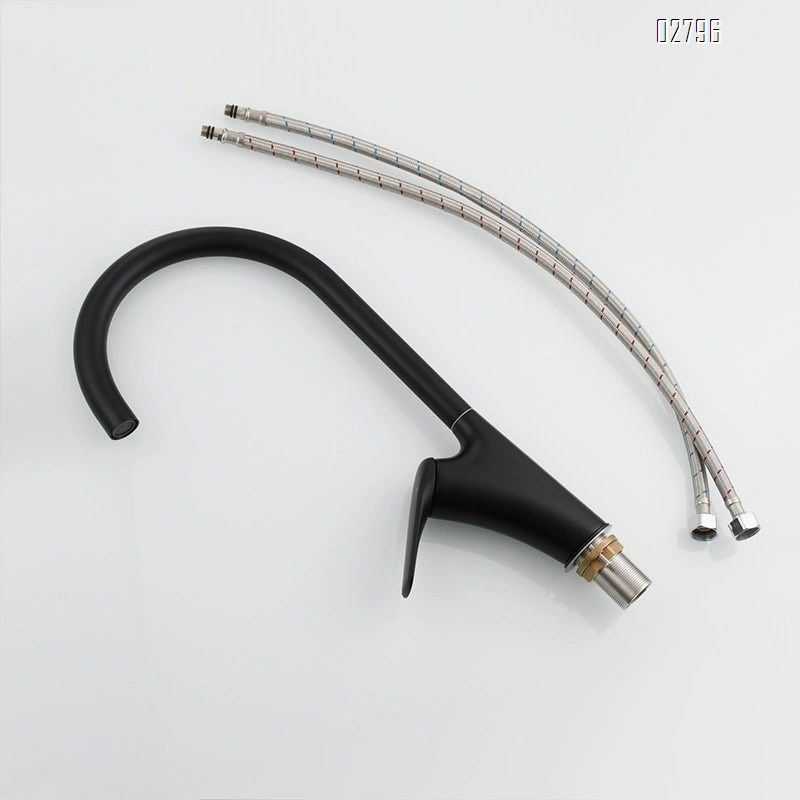 all Brass kitchen faucet with cold and hot water tap swivel spout for sink and basin for home use Chrome Finished