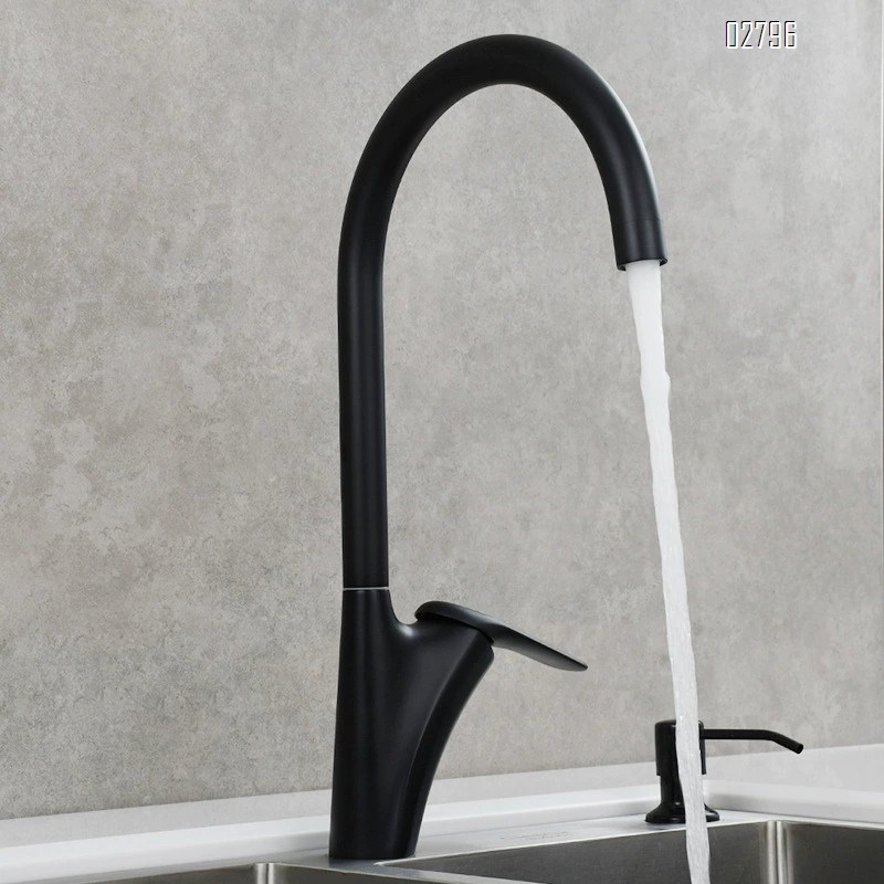 all Brass kitchen faucet with cold and hot water tap swivel spout for sink and basin for home use Chrome Finished