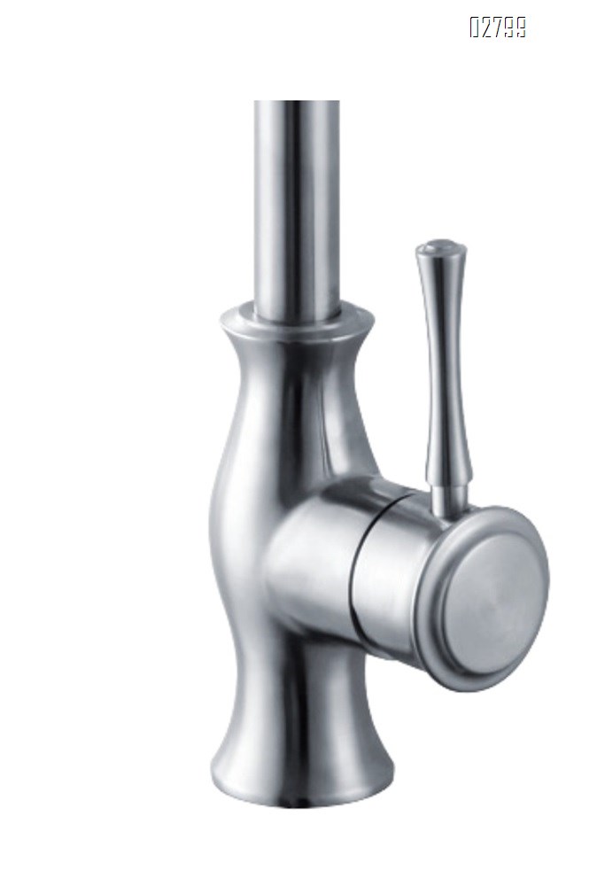 304 stainless steel American simple single hole casting thickening thickening cold and hot kitchen sink faucet