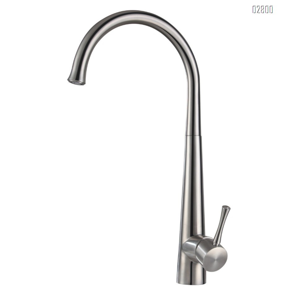 304 stainless steel simple American kitchen faucet cold and hot wash basin sink for home use Brushed