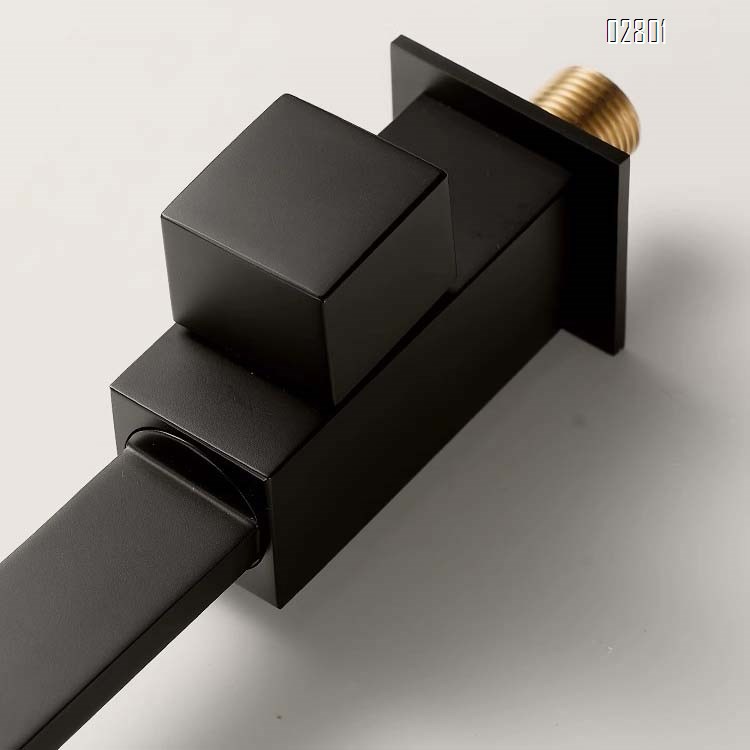 Thickened full brass ivory white single cold water wall-mounted faucet and extendable rotatable  sink tap plated finished