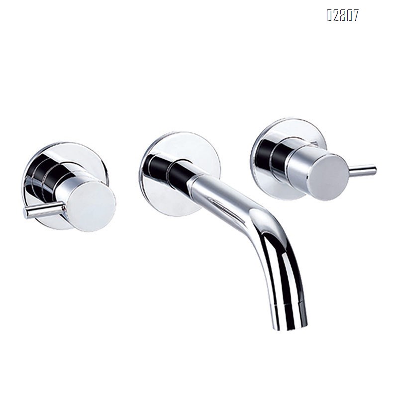 Luxury All brass wall-mounted  concealed faucet wash basin above the counter cold and hot wate tap