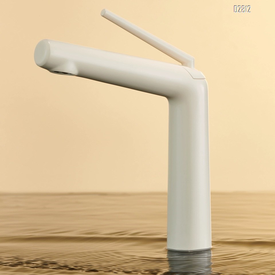 Gun Gray Home use cold and hot all brass bathroom vanity wash basin creative simple faucet