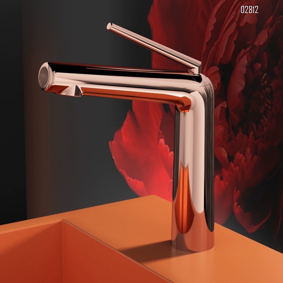 Gun Gray Home use cold and hot all brass bathroom vanity wash basin creative simple faucet