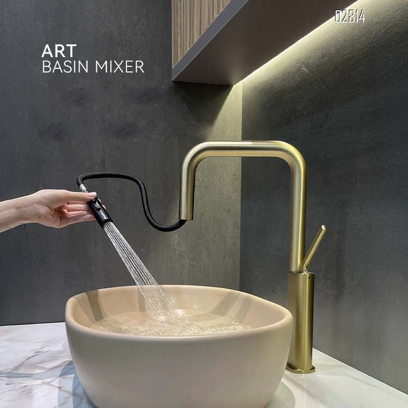 Gun gray full brass digital display atmosphere light cold and hot water basin faucet bathroom wash basin under the sink wash tap