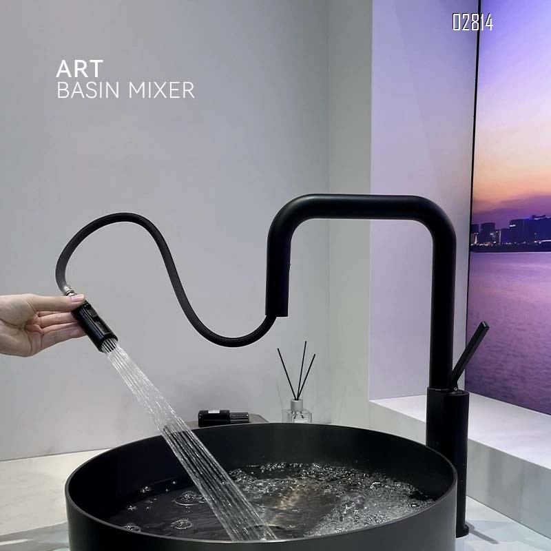 Gun gray full brass digital display atmosphere light cold and hot water basin faucet bathroom wash basin under the sink wash tap