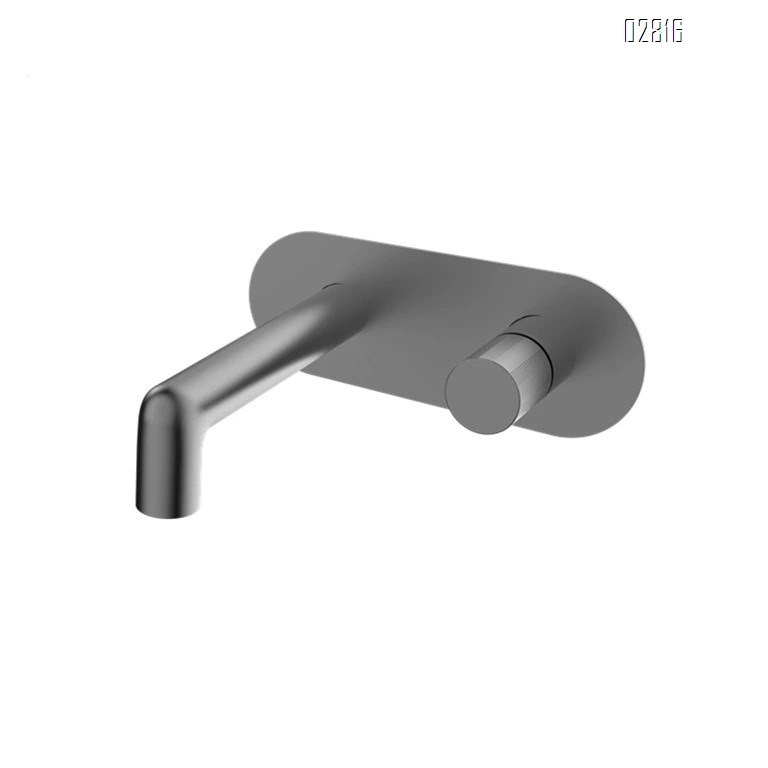 Wall-mounted concealed all brass faucet with built-in wall-mounted washbasin for hotel apartments cold and hot wash basin tap