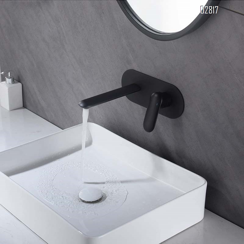 all Brass Wall-mounted faucet for home and hotel use fully embedded faucet for wash basin in bathroom and wash basin in the whole