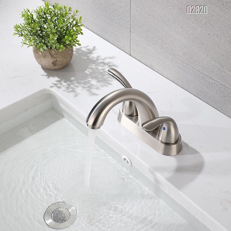 Stainless Steel Double handle cold and hot Separate basin faucet double wash basin faucet European and American faucet