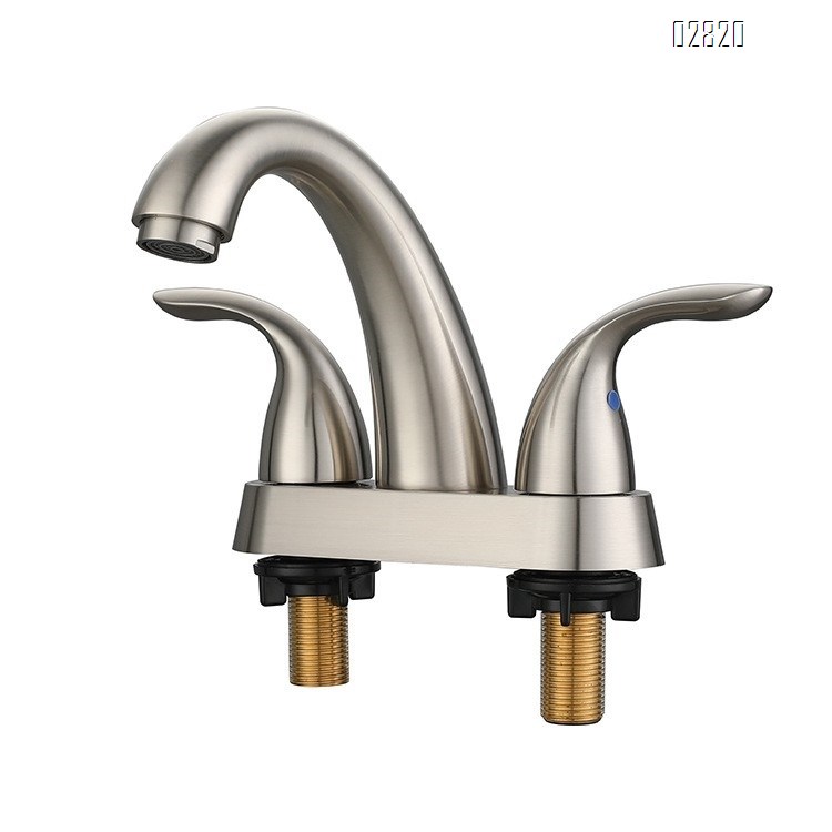 Stainless Steel Double handle cold and hot Separate basin faucet double wash basin faucet European and American faucet