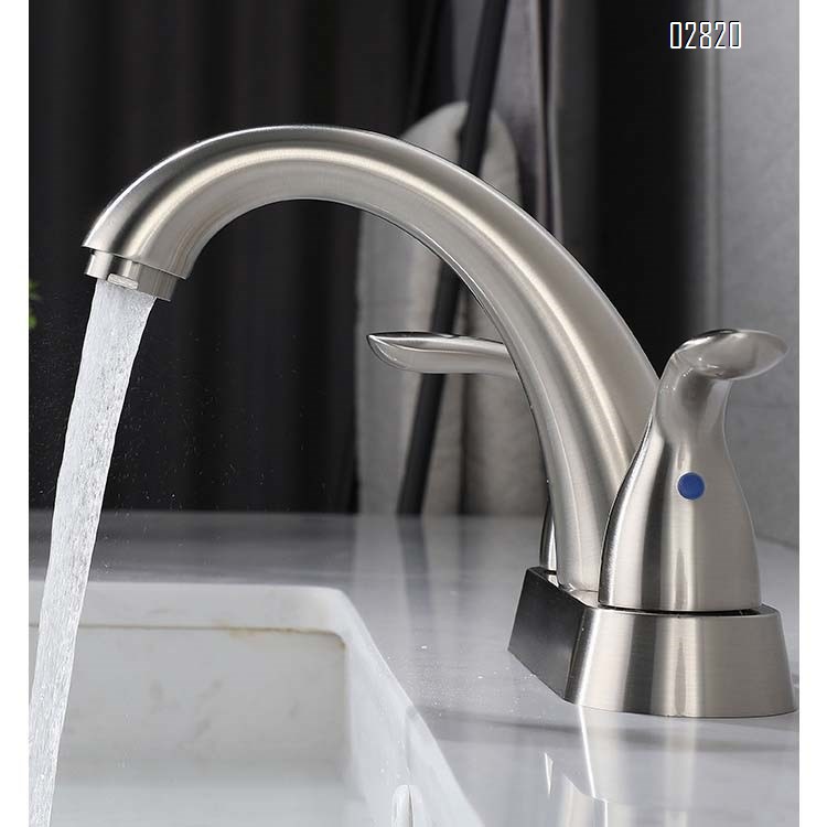 Stainless Steel Double handle cold and hot Separate basin faucet double wash basin faucet European and American faucet