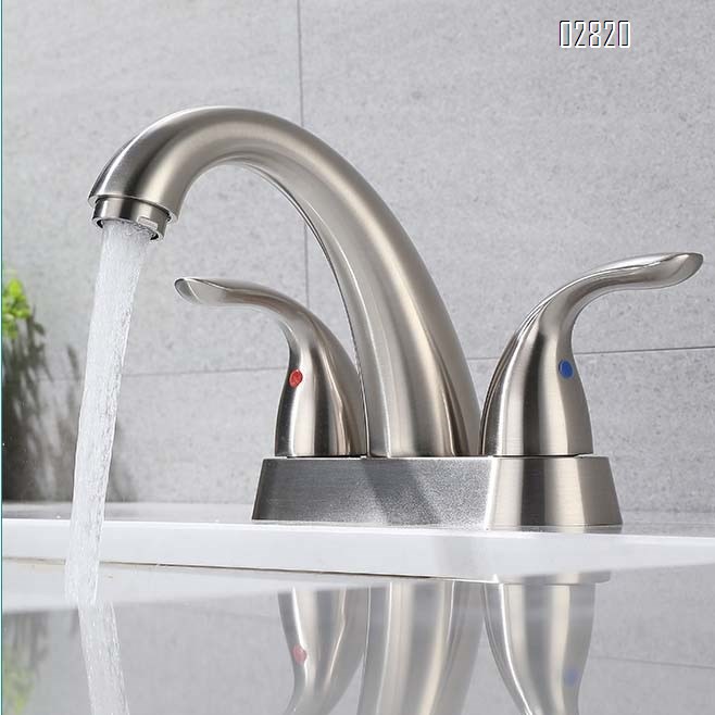 Stainless Steel Double handle cold and hot Separate basin faucet double wash basin faucet European and American faucet
