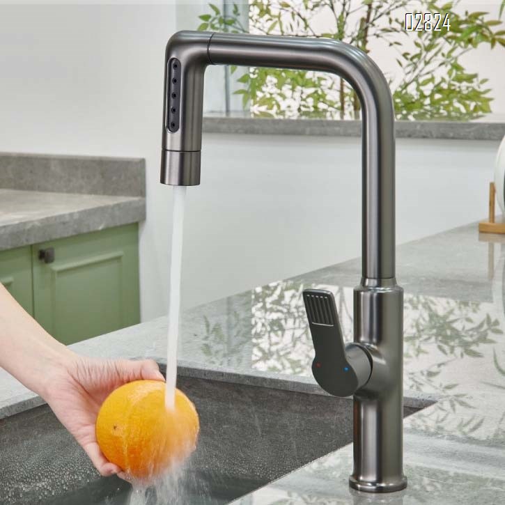 Kitchen faucet pull-down faucet multi-functional vegetable wash basin sink faucet multi-directional rotating kitchen faucet