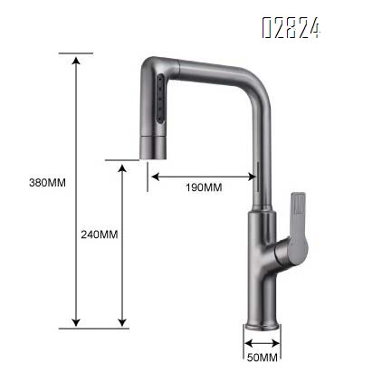 Kitchen faucet pull-down faucet multi-functional vegetable wash basin sink faucet multi-directional rotating kitchen faucet