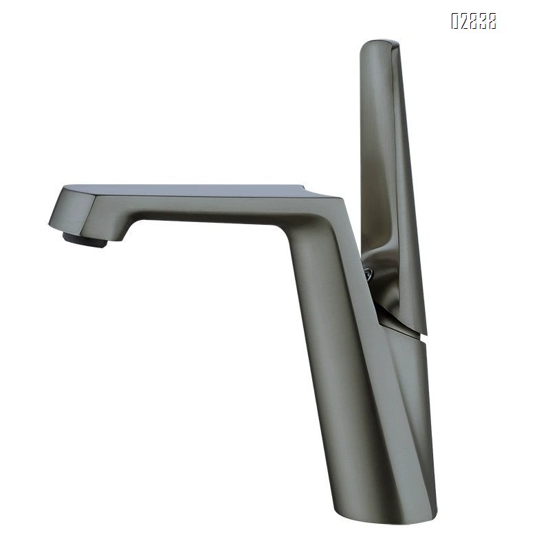 New creative crane basin faucet cold and hot single hole home use wash basin up and down pot all Brass white faucet