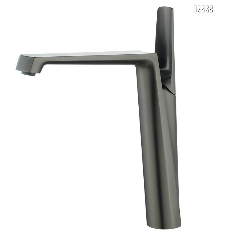 New creative crane basin faucet cold and hot single hole home use wash basin up and down pot all Brass white faucet