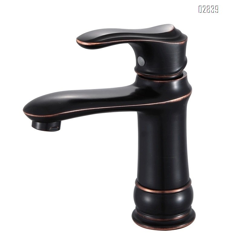 Brass faucet for wash basin with single hole ORB black for cold and hot water under the sink