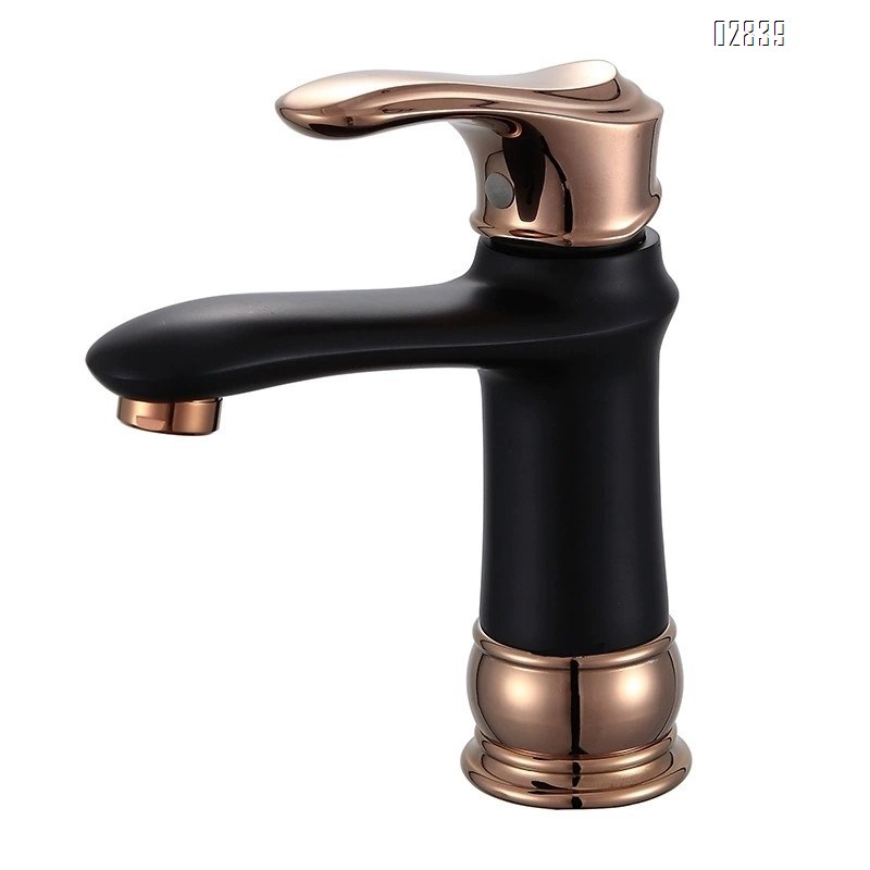 Brass faucet for wash basin with single hole ORB black for cold and hot water under the sink