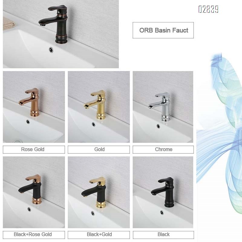 Brass faucet for wash basin with single hole ORB black for cold and hot water under the sink