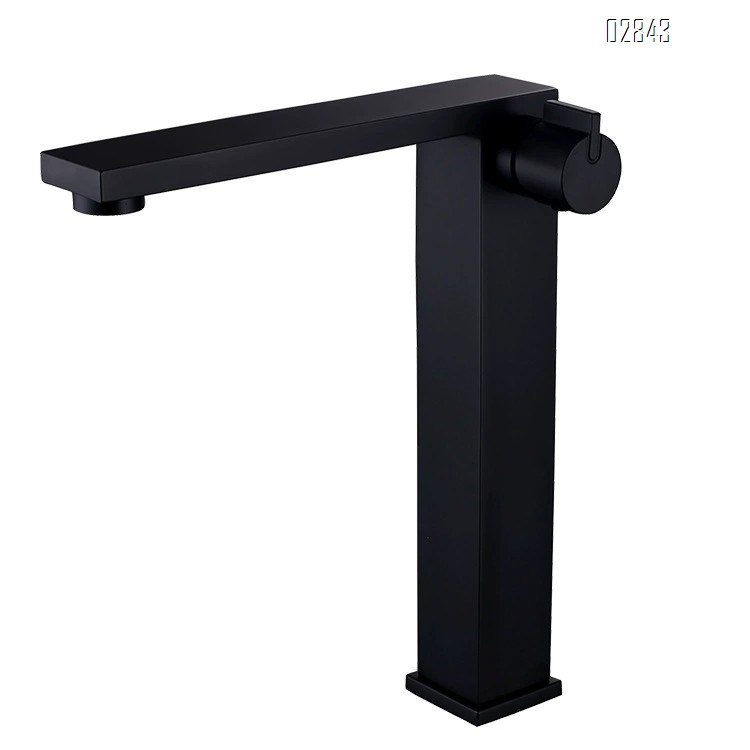 Black personalized basin faucet full Brass countertop wash basin faucet cold and hot single hole bathroom faucet