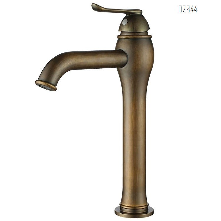 Rose gold faucet for wash basin all brass gold-colored European style wash colld and hot water basin faucet