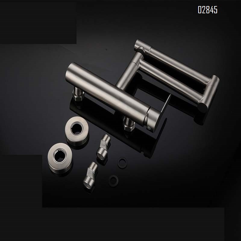 304 stainless steel built-in Wall-mounted double-hole folding Swivel rotatable kitchen sink faucet balcony pool cold and hot water mixer tap