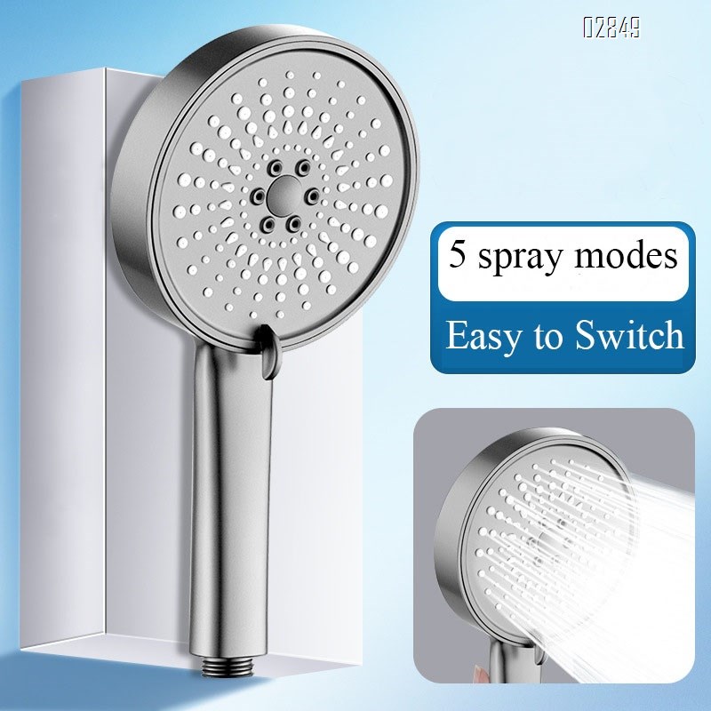 High Pressure Handheld Shower Head 5 Spray Modes with Anti Clogging Nozzles for Bathroom Shower
