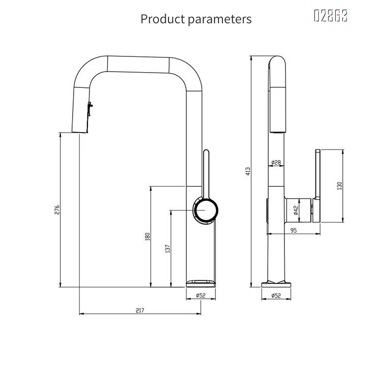 all brass Red high-end kitchen pull-out faucet vegetable sink wash basin sink all-Brass rotating cold and hot home telescopic style