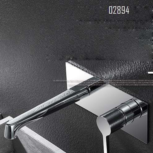 Creative new gunmetal gray wall-mounted basin faucet all Brass cold and hot water faucet concealed installation basin faucet