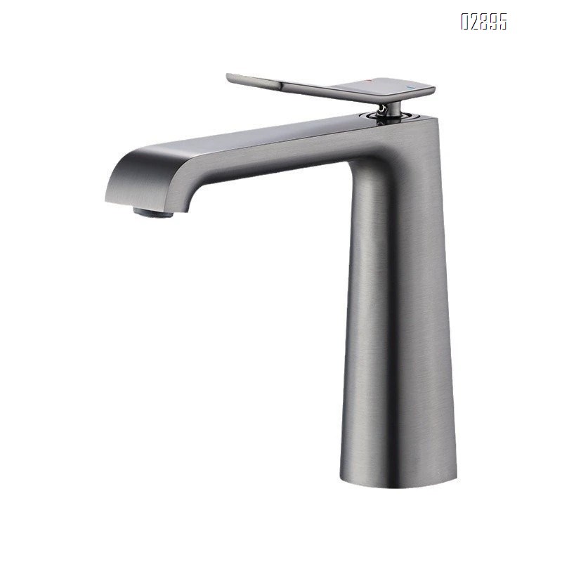 Artistic basin faucet full copper wash basin faucet full Brass cold and hot water faucet gunmetal gray