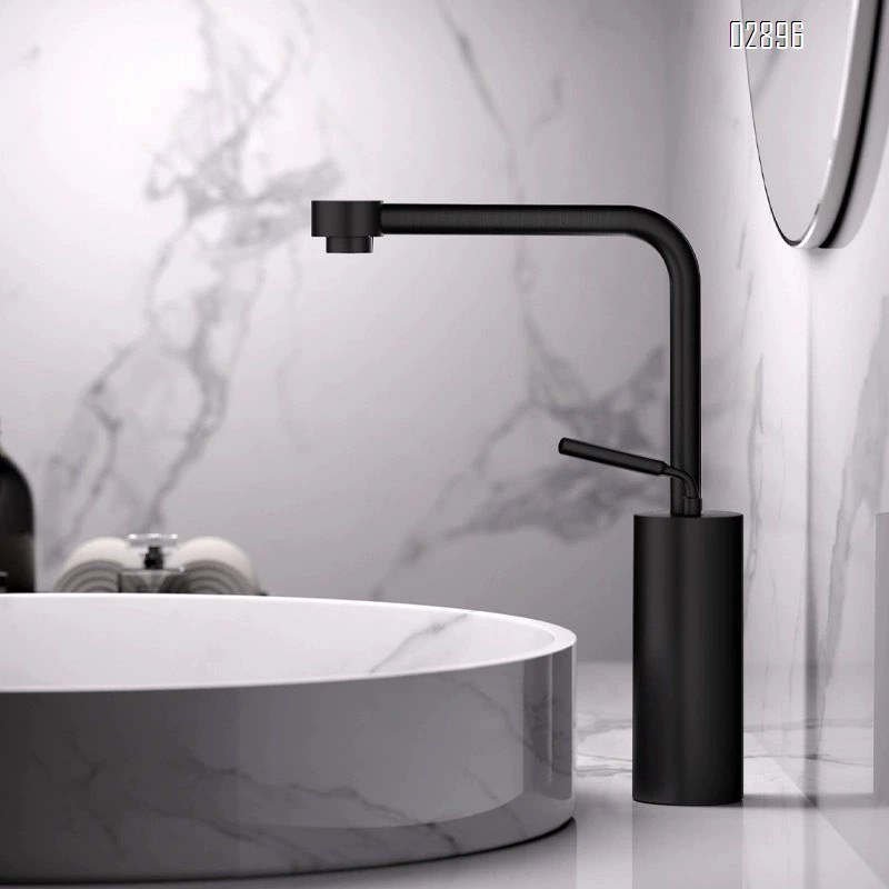 Gun Grey faucet brass basin swivel wash basin pull-out brushed gold bathroom cold and hot multi-functional wash basin faucet