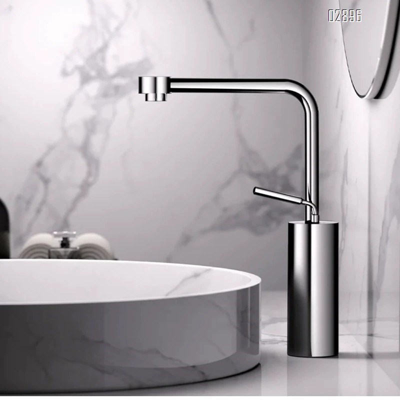 Gun Grey faucet brass basin swivel wash basin pull-out brushed gold bathroom cold and hot multi-functional wash basin faucet