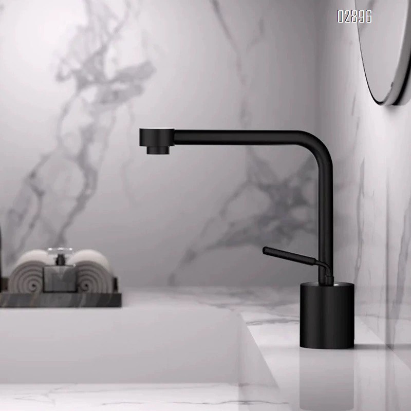 Gun Grey faucet brass basin swivel wash basin pull-out brushed gold bathroom cold and hot multi-functional wash basin faucet