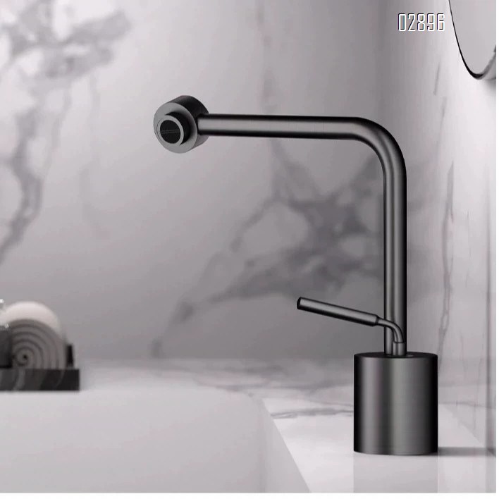 Gun Grey faucet brass basin swivel wash basin pull-out brushed gold bathroom cold and hot multi-functional wash basin faucet