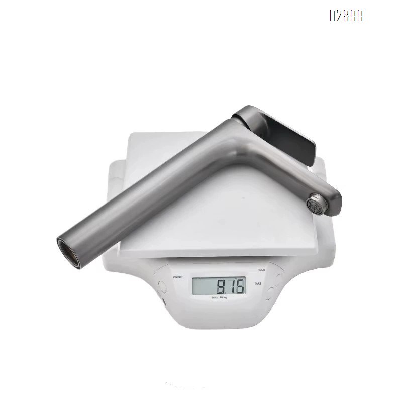 Gunmetal Grey platform brass basin faucet cold and hot brass style raised wash basin high-footed bathroom wash basin