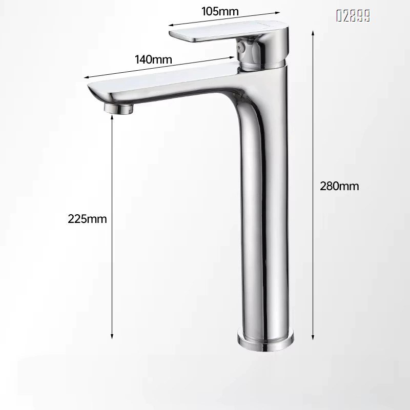 Gunmetal Grey platform brass basin faucet cold and hot brass style raised wash basin high-footed bathroom wash basin