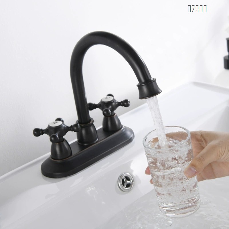 North American Amazon Brass faucet double handle cold and hot basin faucet ORB American 4 inch faucet